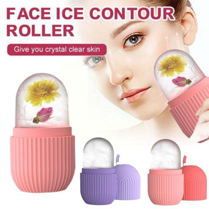 Ice Roller For Face, Beauty Facial Massage Ice Roller, Glow Cube Ice Roller for Face Skin Care Tools for Eye Wrinkles Acne Puffiness Relief Multicolor