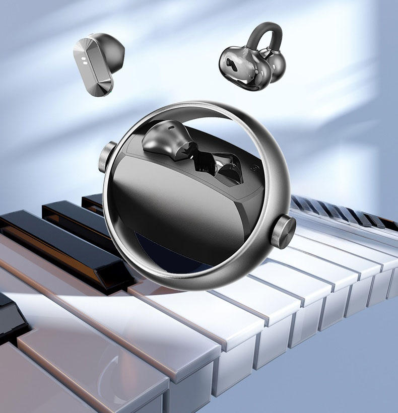 A30plus 3-in-1 Bluetooth Earphones: Wireless Air Bone Conduction Earclip Semi-In-Ear Dual AI Translator 🎧 Noise Cancelling Headphones 🎧 AI Headphones