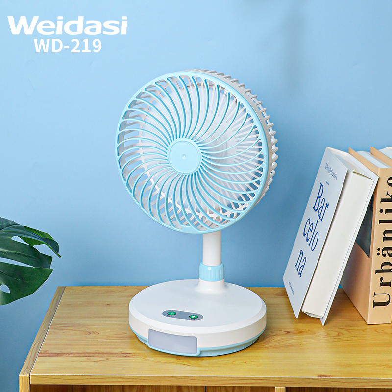 WD-219 Rechargeable USB Fan with Led Light